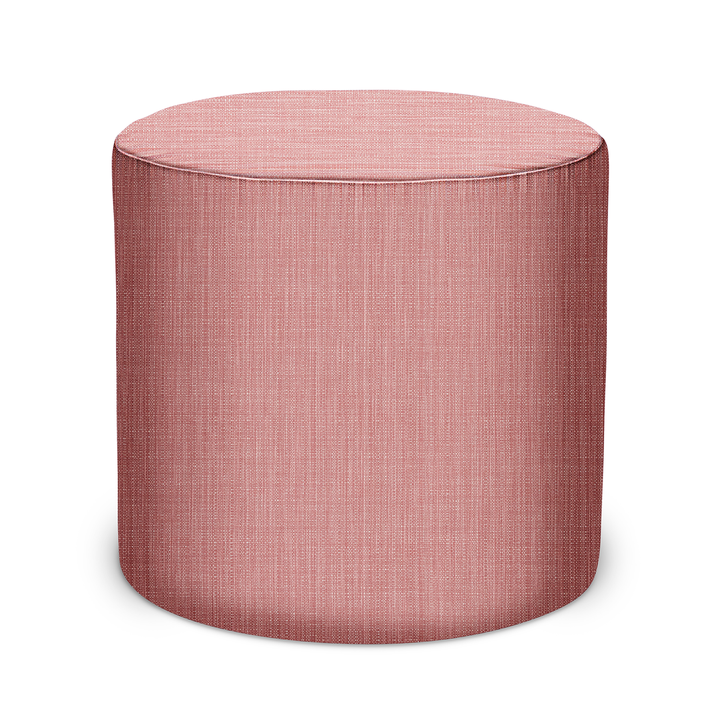 Pouf d'intérieur/extérieur en toile tissée rose Peter Dunham Textiles