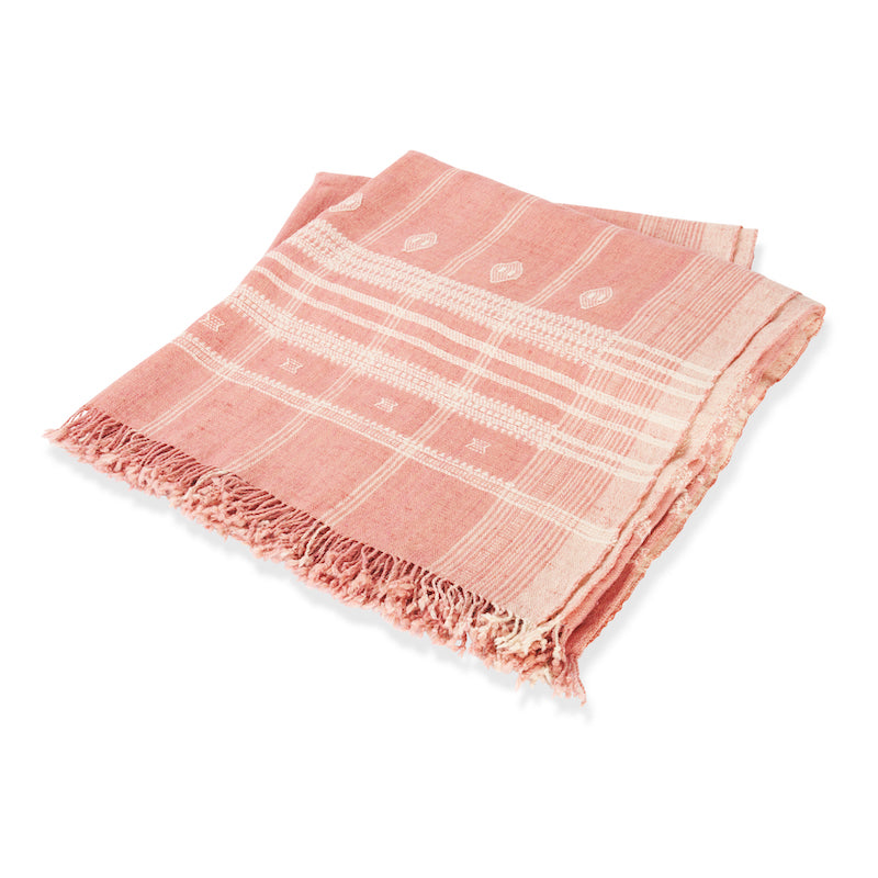 Couvre-lit indien original en rose