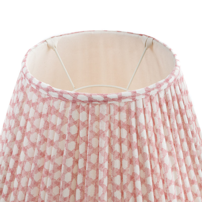 Abat-jour Fermoie en Osier Rose