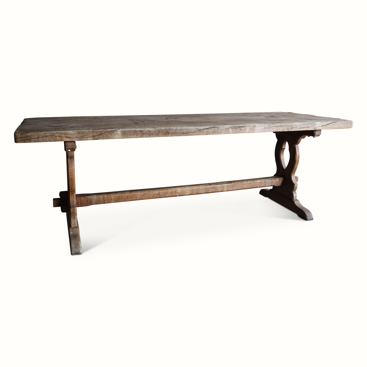 Table de réfectoire ancienne en chêne français