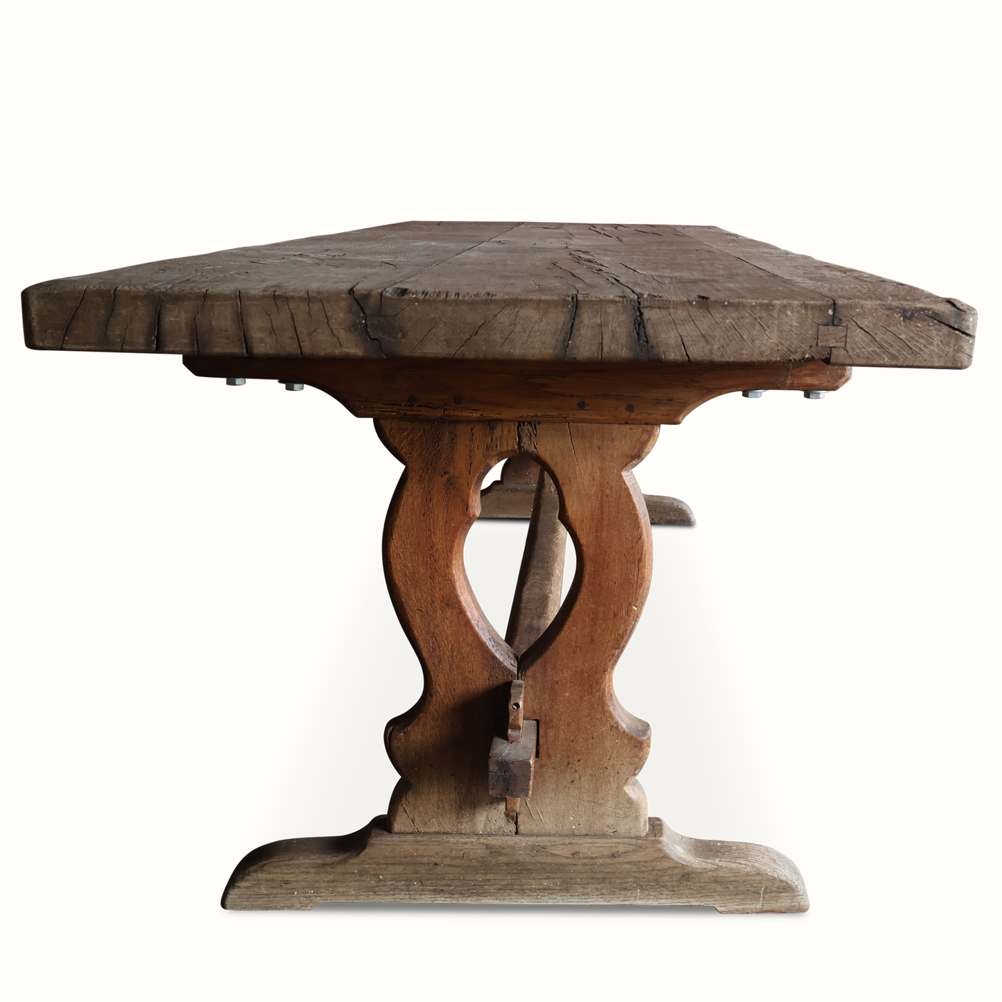 Table de réfectoire ancienne en chêne français