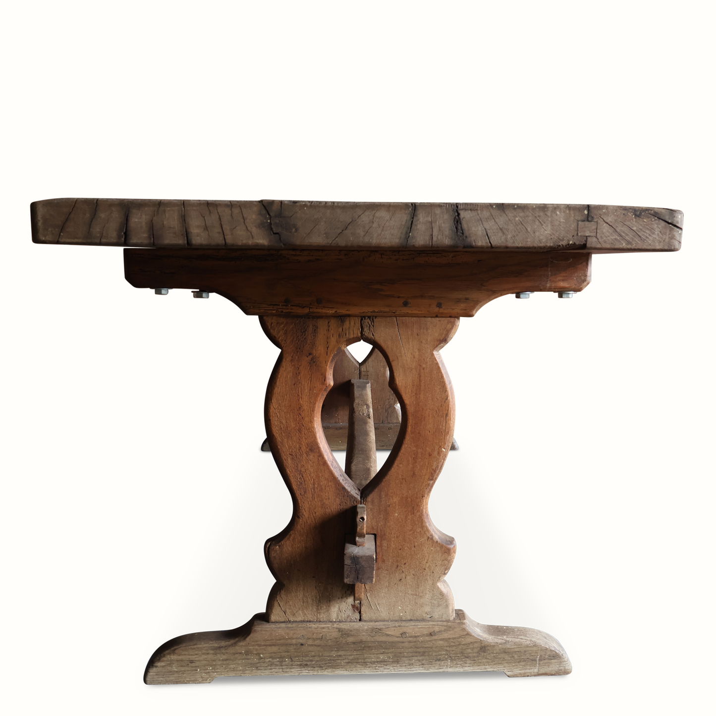 Table de réfectoire ancienne en chêne français