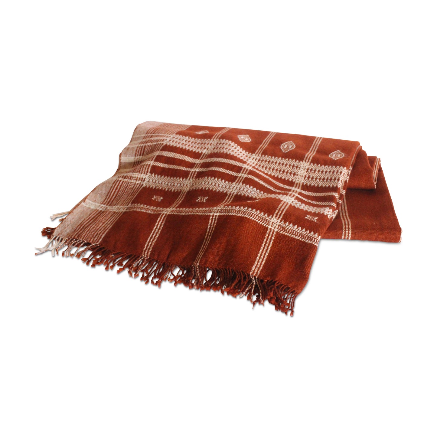 Couvre-lit indien original en orange