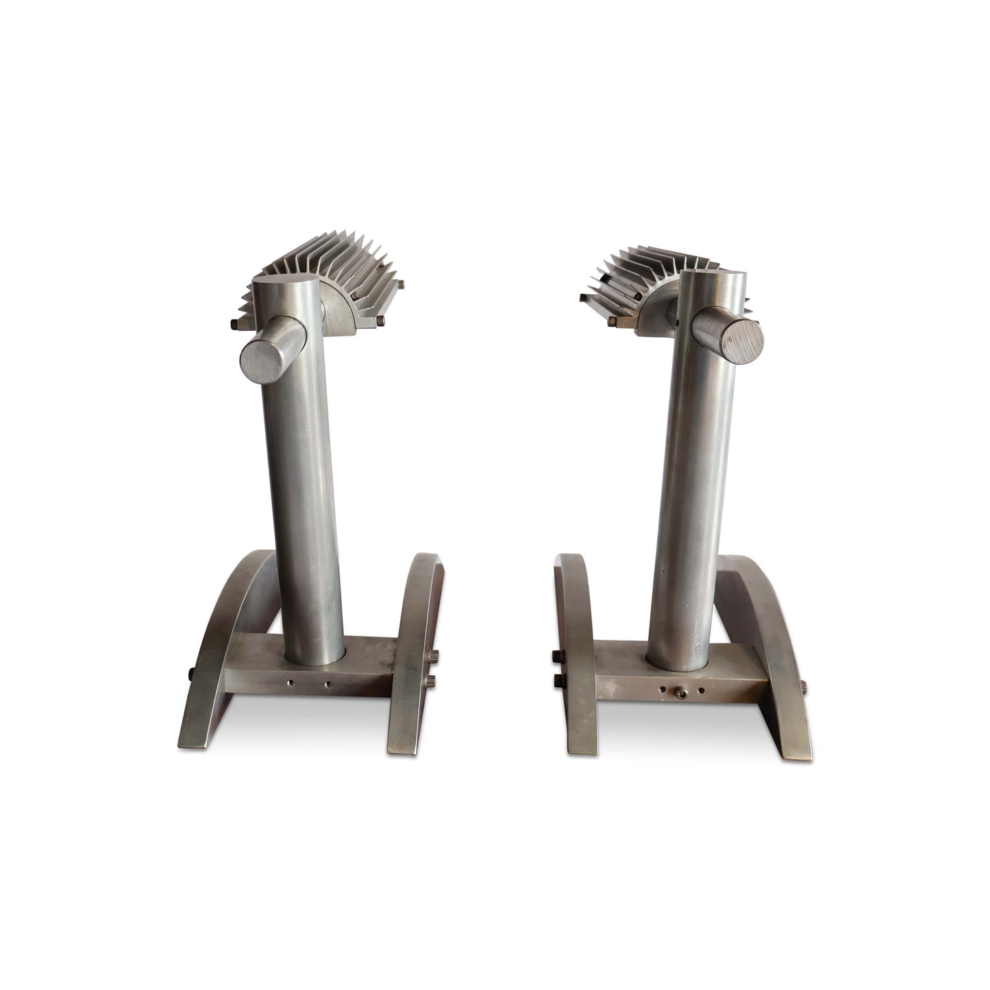 Paire de lampes de bureau Art déco en nickel, époque machine, années 1930