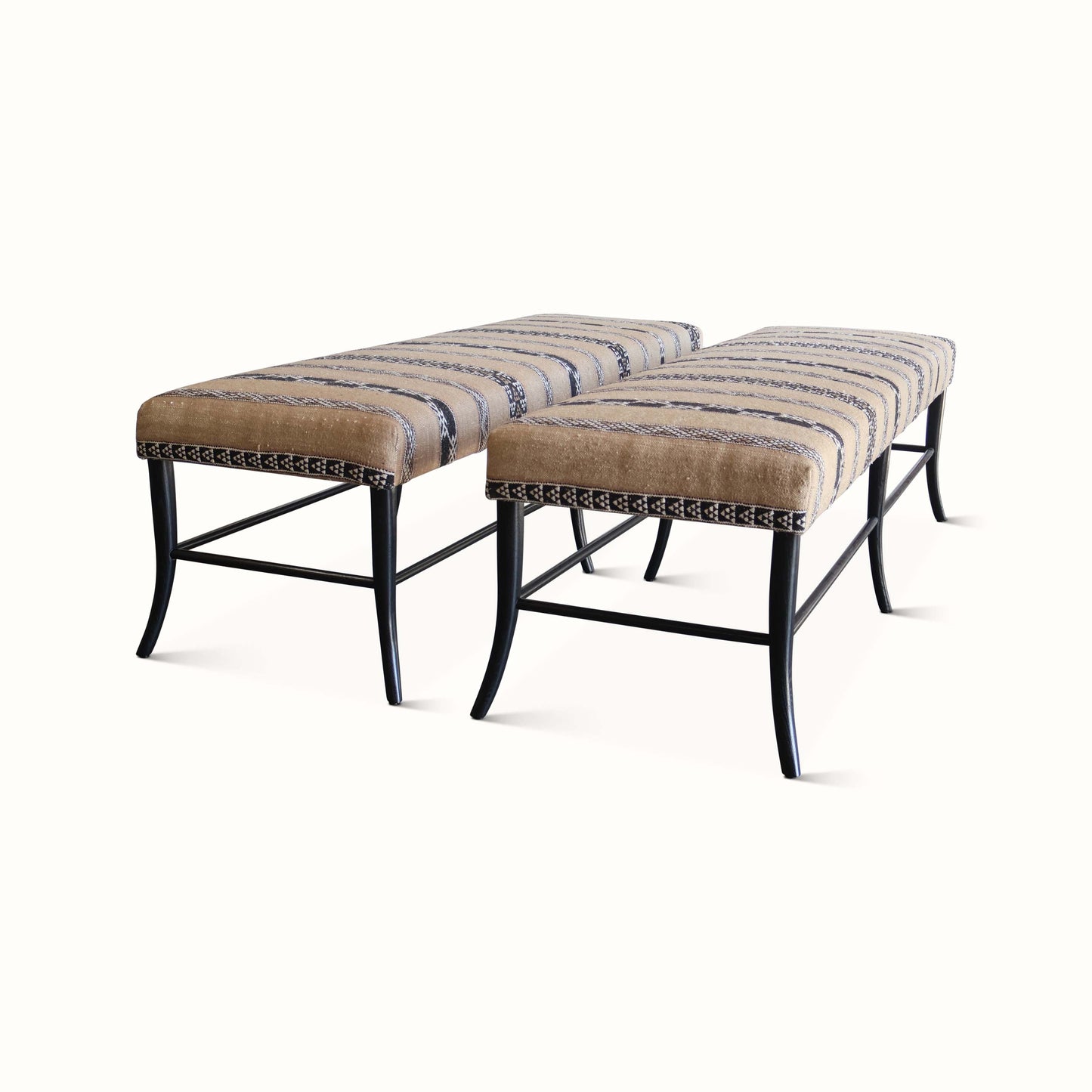 Banc Croft en textile marocain vintage