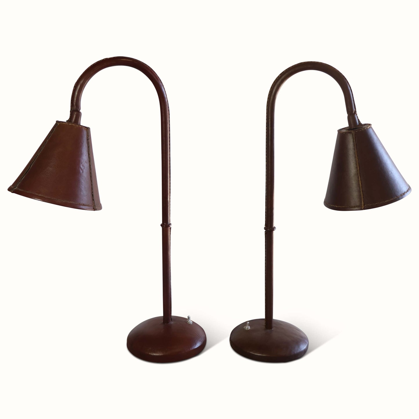 Lampes de table en cuir par Valenti