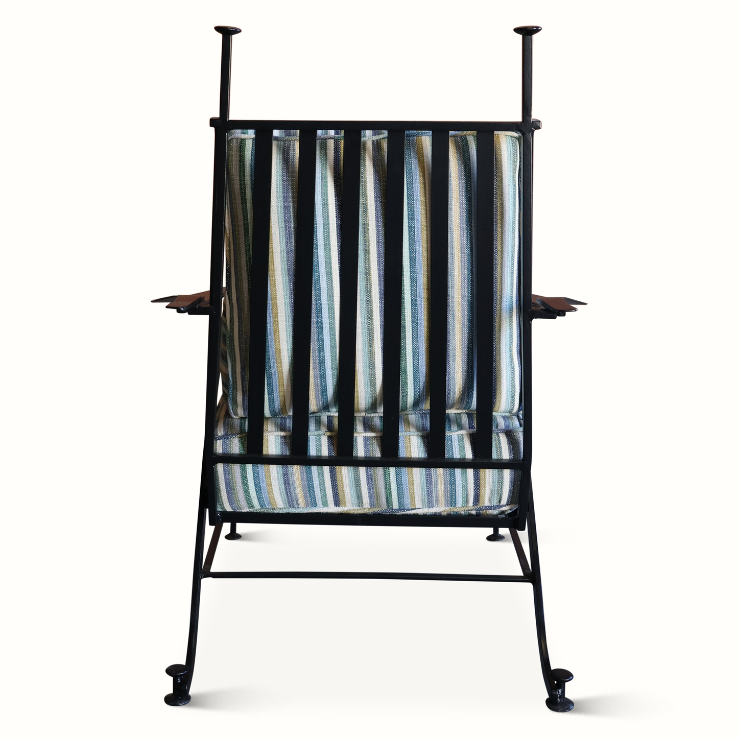 Fauteuil et ottoman en fer par John Salterini