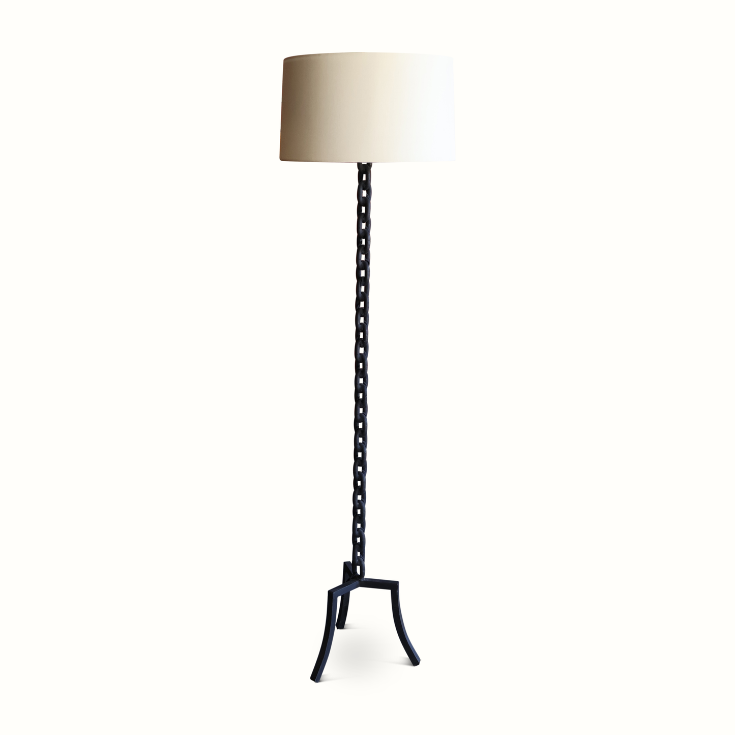 Lampadaire français à chaîne en fer des années 1950