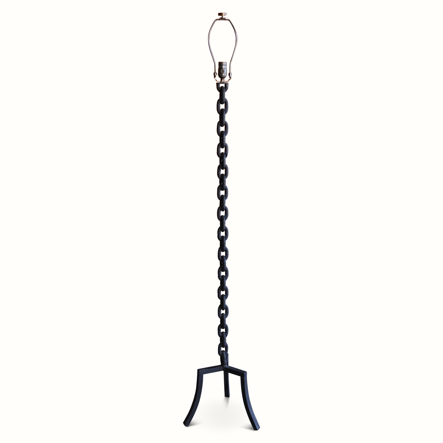 Lampadaire français à chaîne en fer des années 1950
