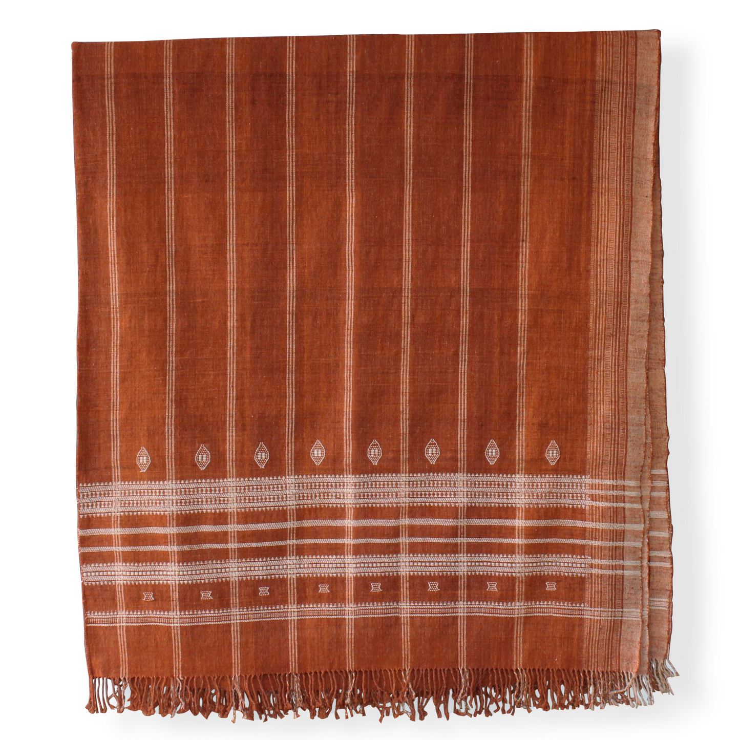 Couvre-lit indien original en orange