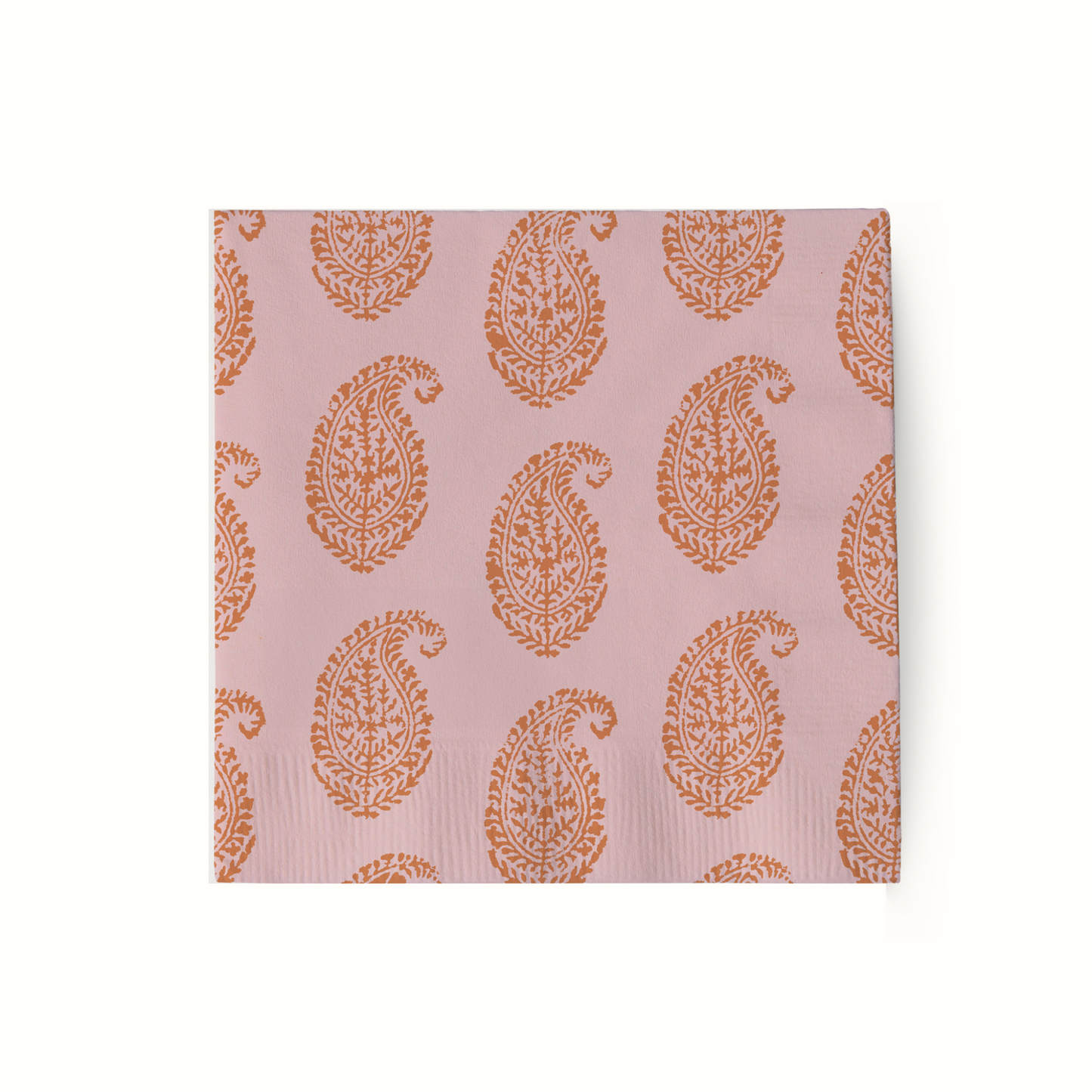 Peter Dunham + Hudson Grace Orange Boukhara et Cachemire, lot de 50 serviettes à cocktail