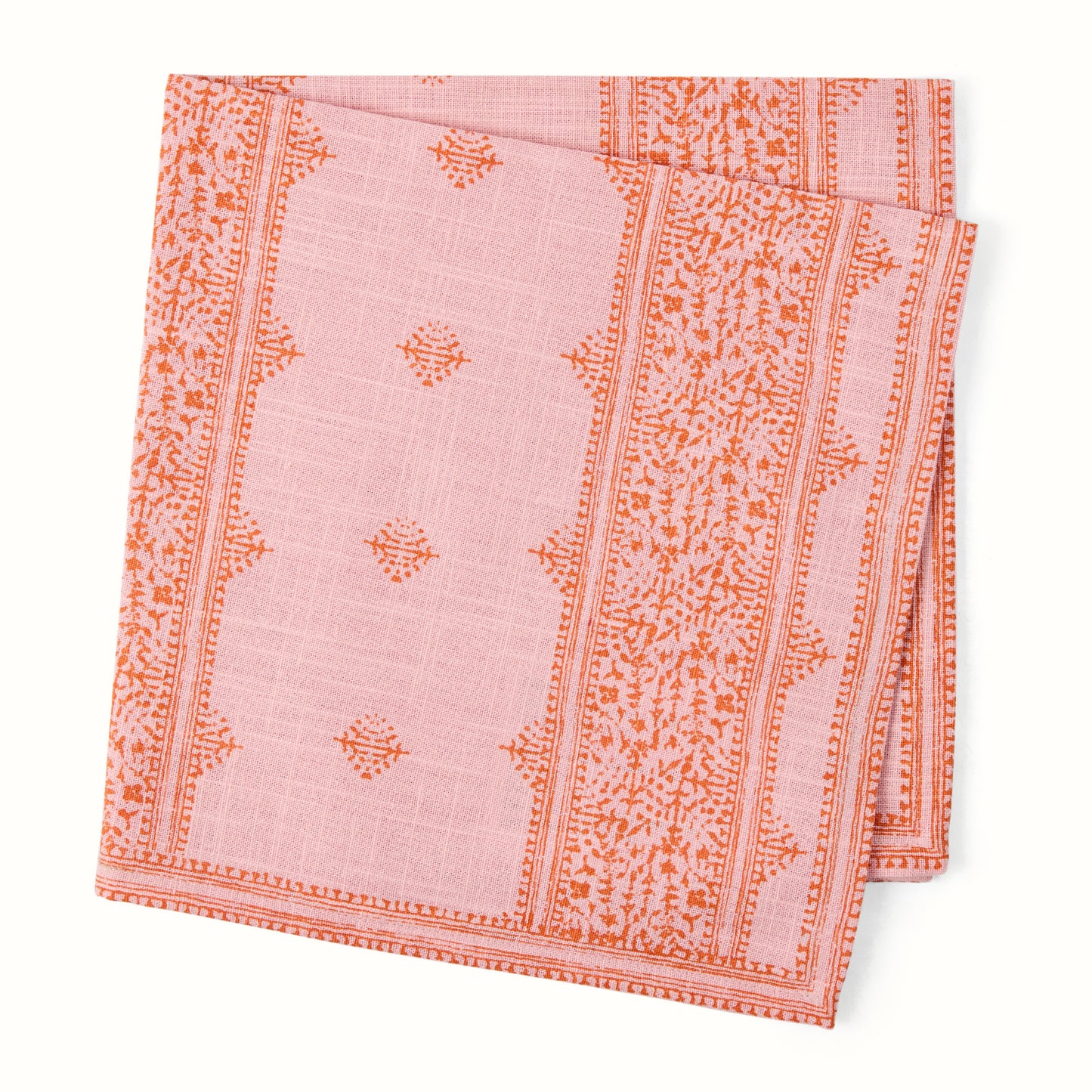 Serviette de table imprimée à rayures roses Fez Grace de Peter Dunham + Hudson