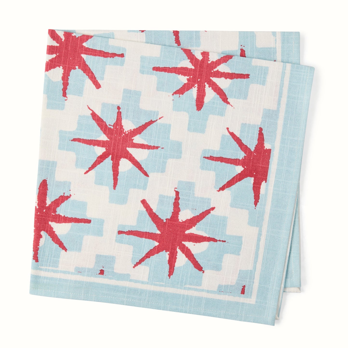 Serviette imprimée Peter Dunham + Hudson Grace Blue Starburst