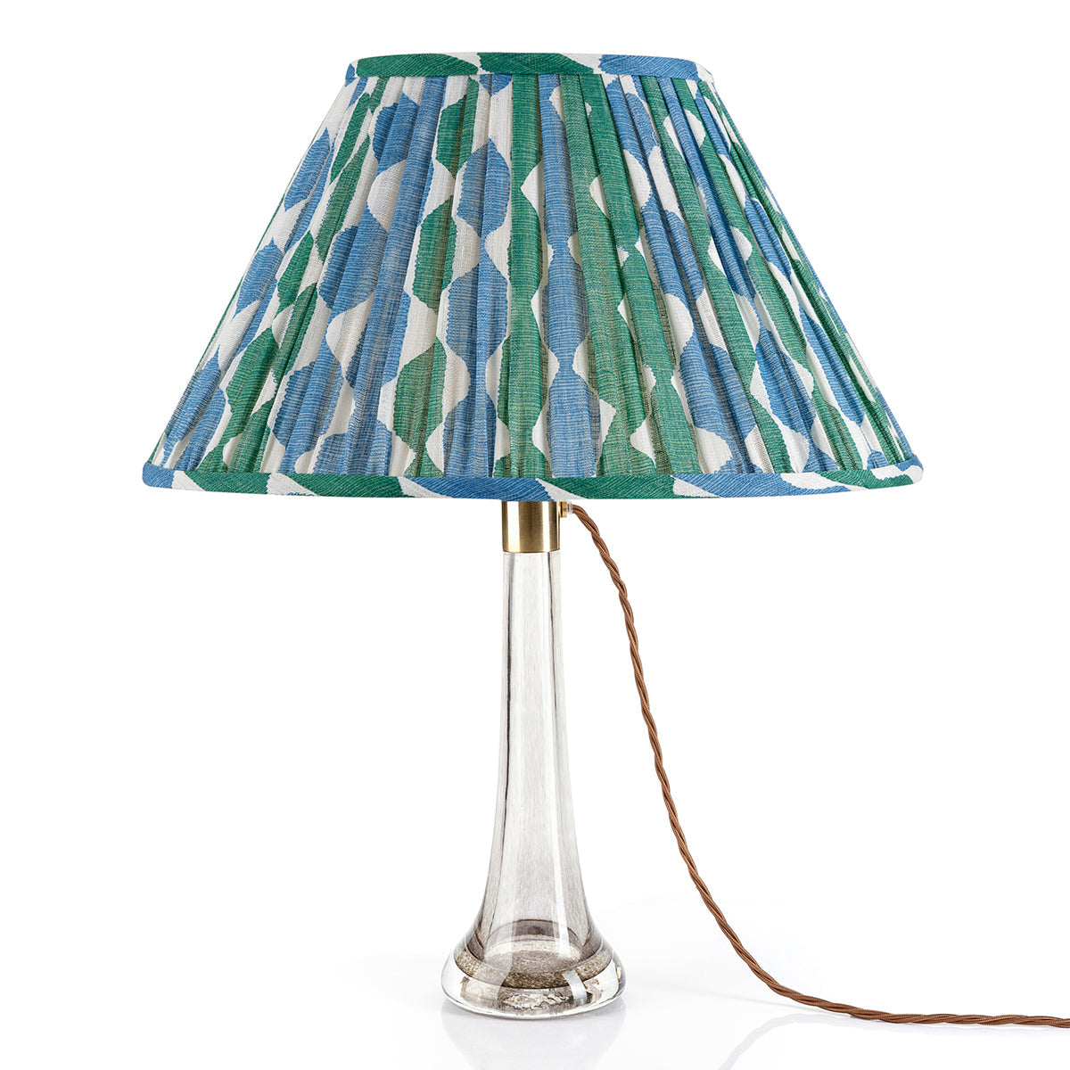 Abat-jour Fermoie en Whittle bleu et vert