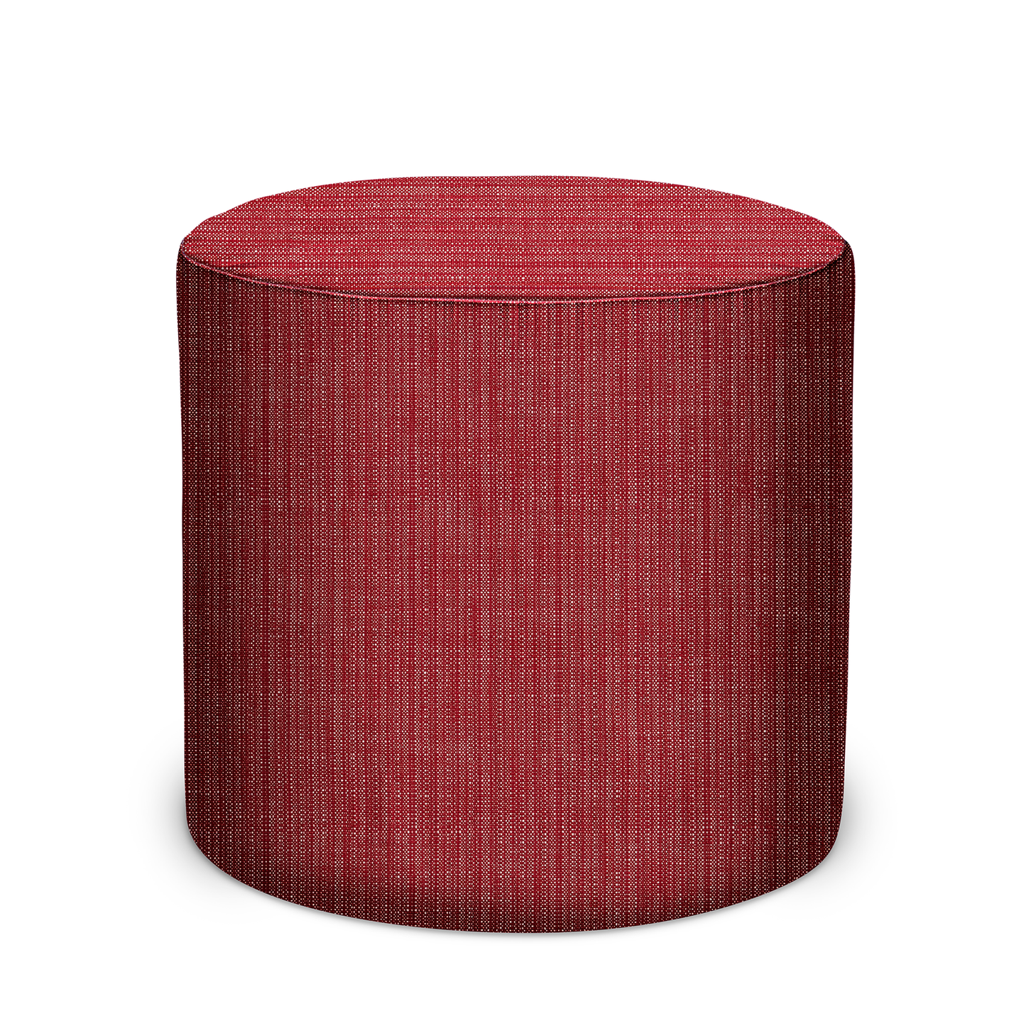 Pouf d'intérieur/extérieur en toile tissée Peter Dunham Textiles couleur rubis