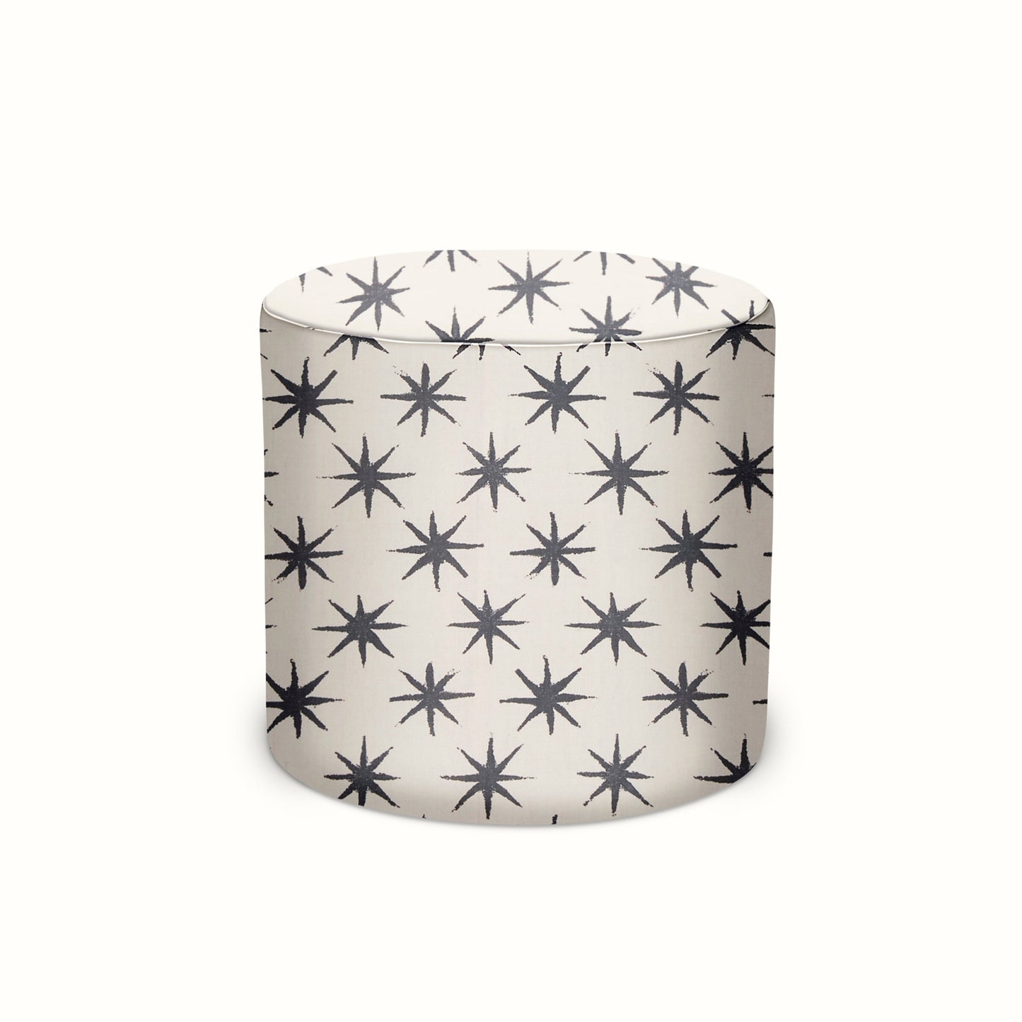 Pouf intérieur/extérieur en tissu Starstruck Charcoal de Peter Dunham Textiles