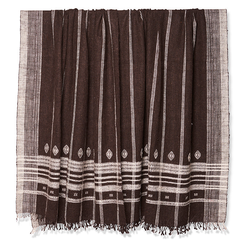 Couvre-lit indien original marron