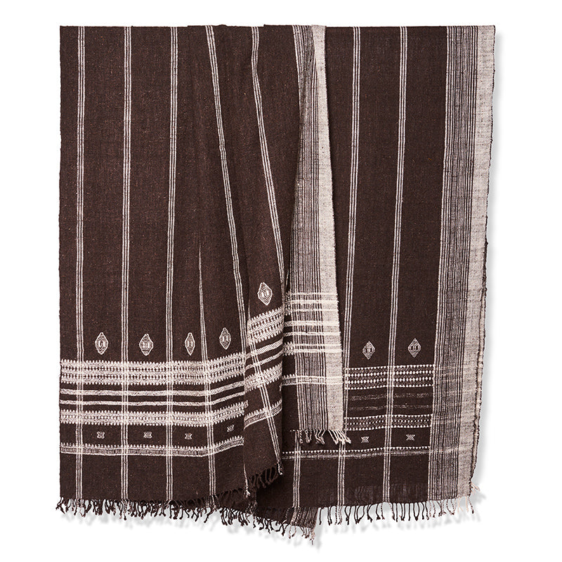Couvre-lit indien original marron
