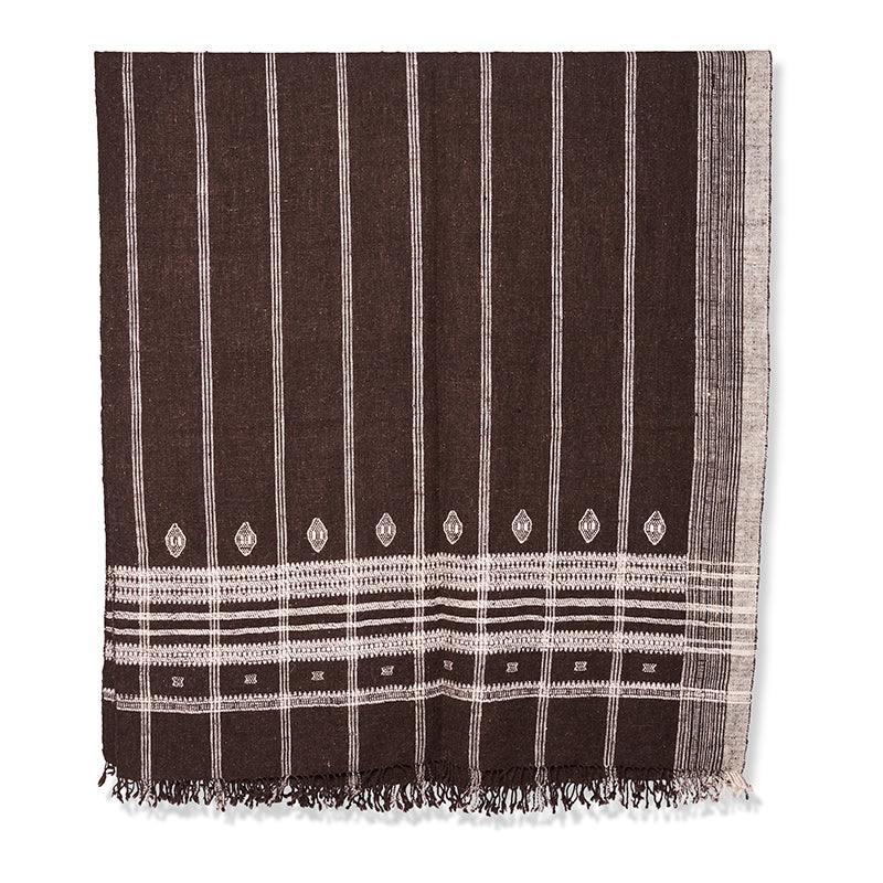 Couvre-lit indien original marron