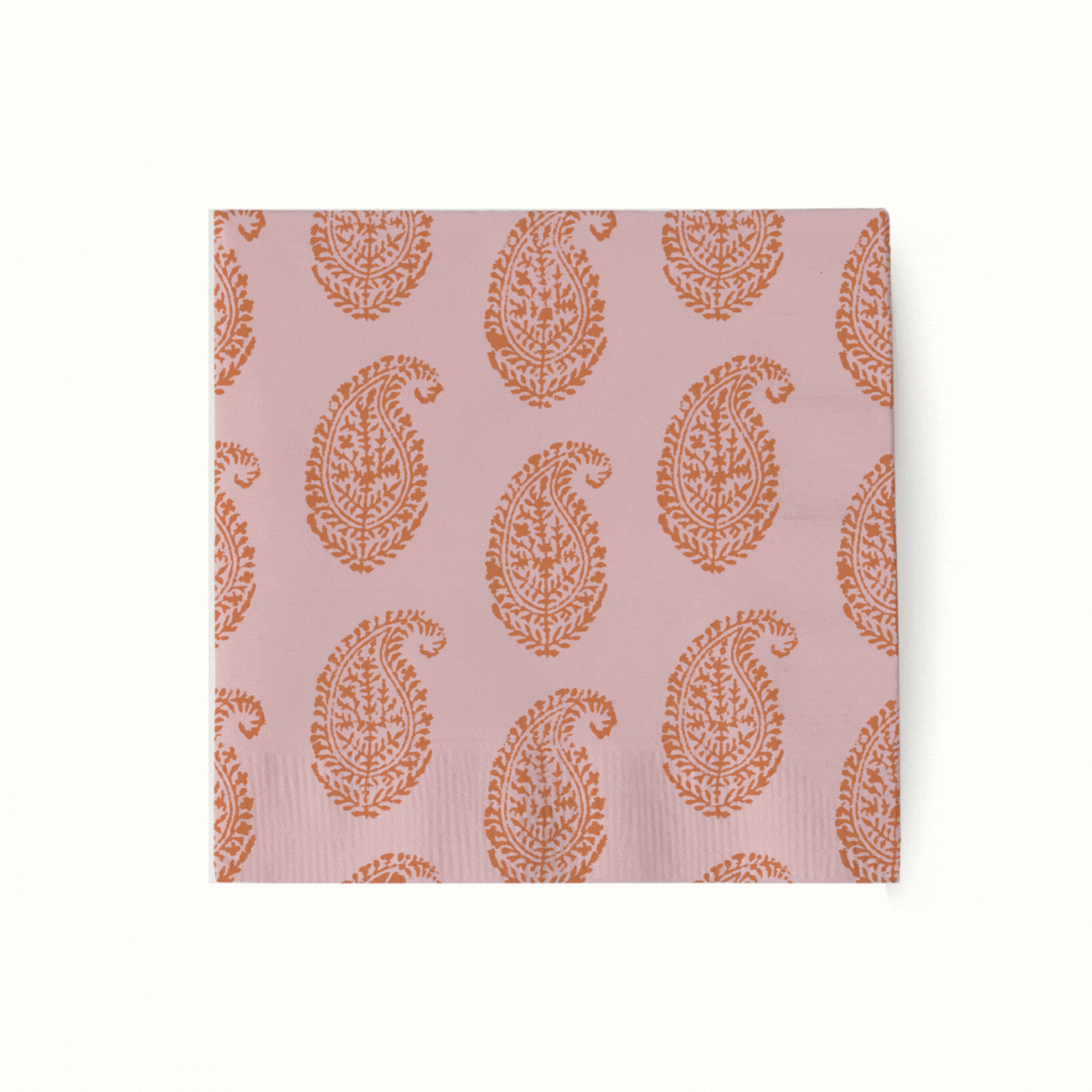 Peter Dunham + Hudson Grace Orange Boukhara et Cachemire, lot de 50 serviettes à cocktail
