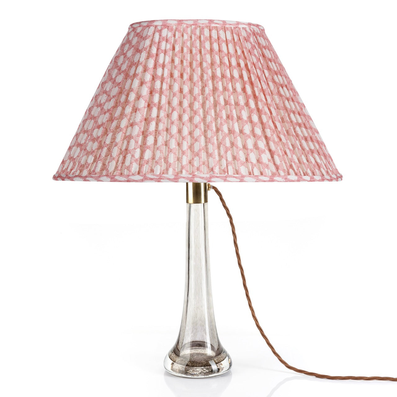 Abat-jour Fermoie en Osier Rose