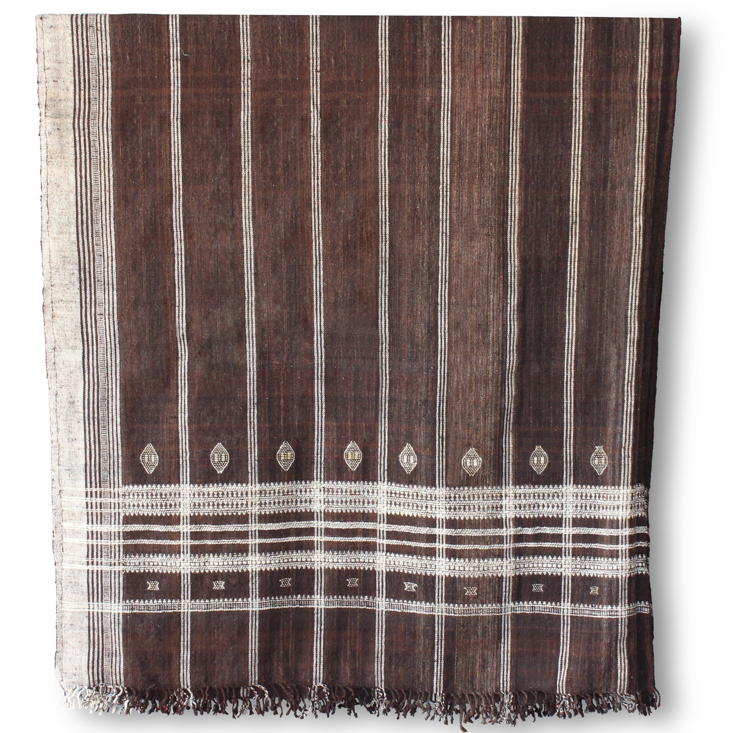 Couvre-lit indien original marron