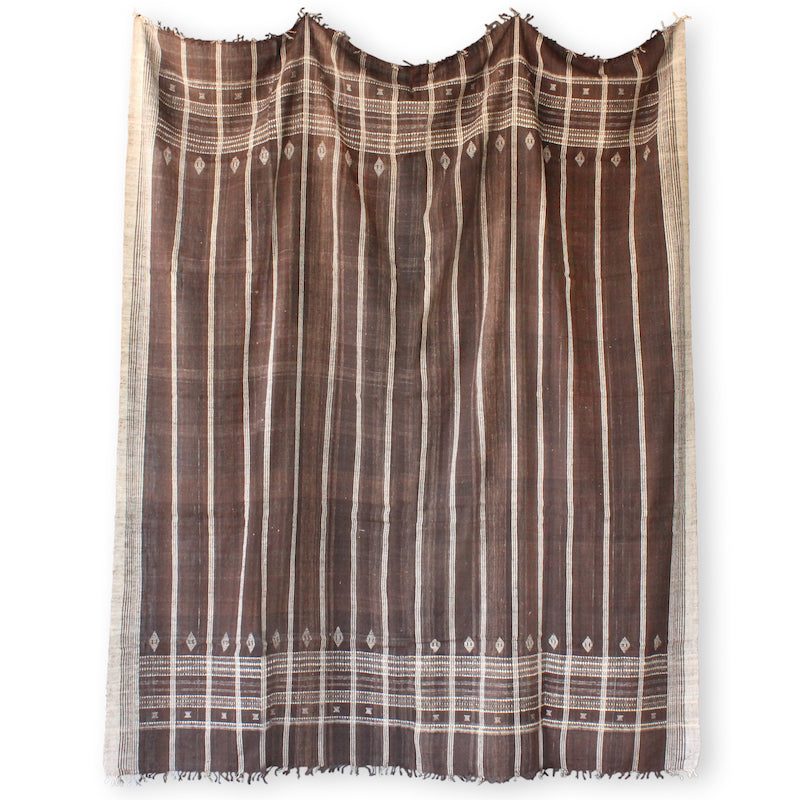 Couvre-lit indien original marron