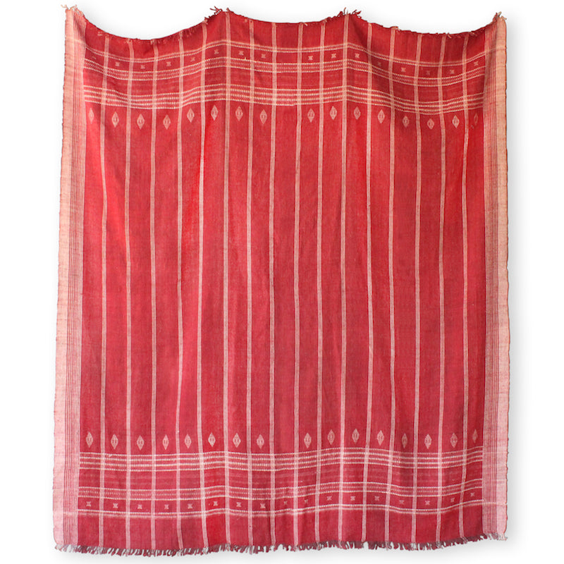 Couvre-lit indien original en rouge