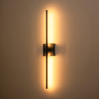 1-Light Black/ Gold/ Nickel Modern Long Linear Strip Wall Sconce Dimmable LED Bathroom Vanity Light