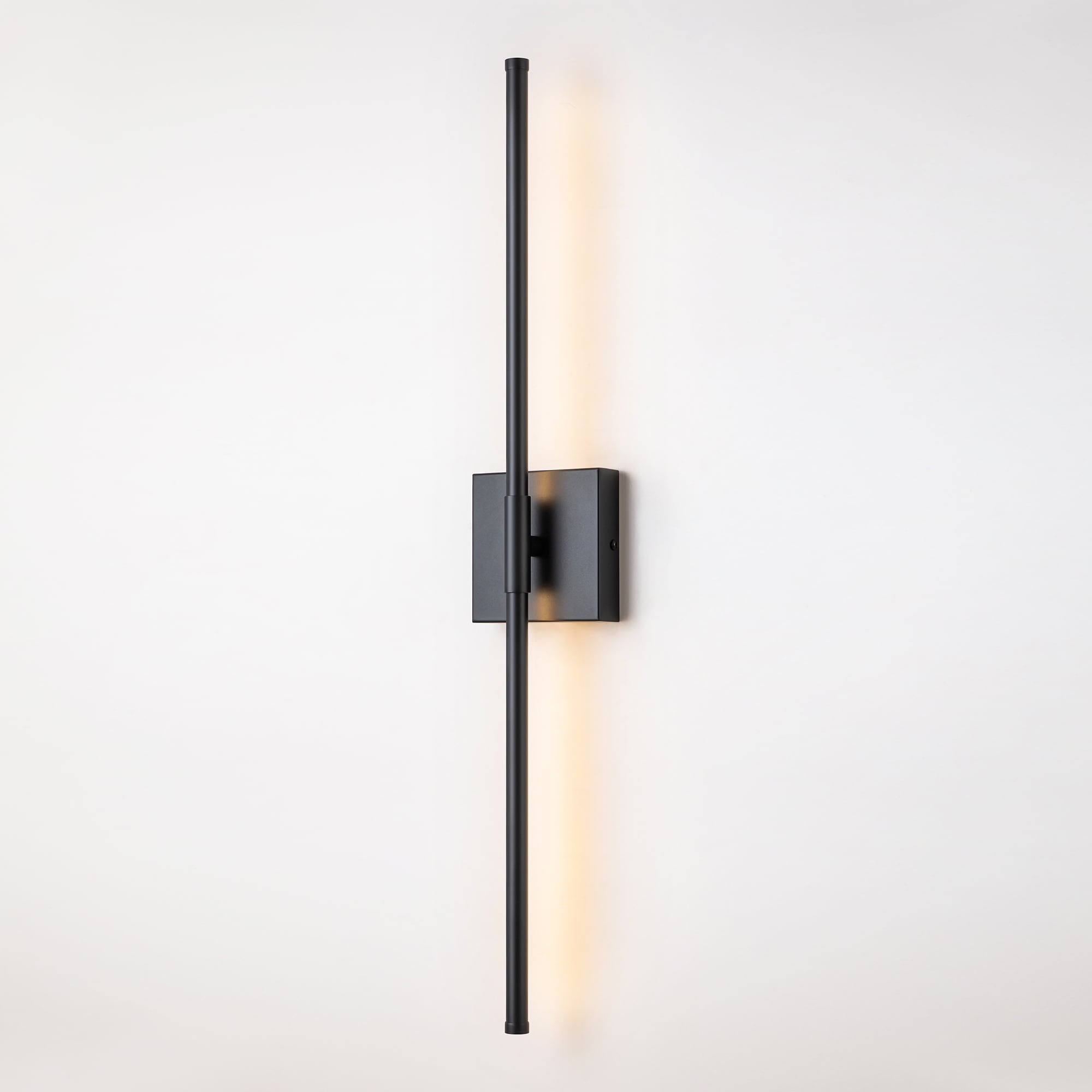 1-Light Black/ Gold/ Nickel Modern Long Linear Strip Wall Sconce Dimmable LED Bathroom Vanity Light