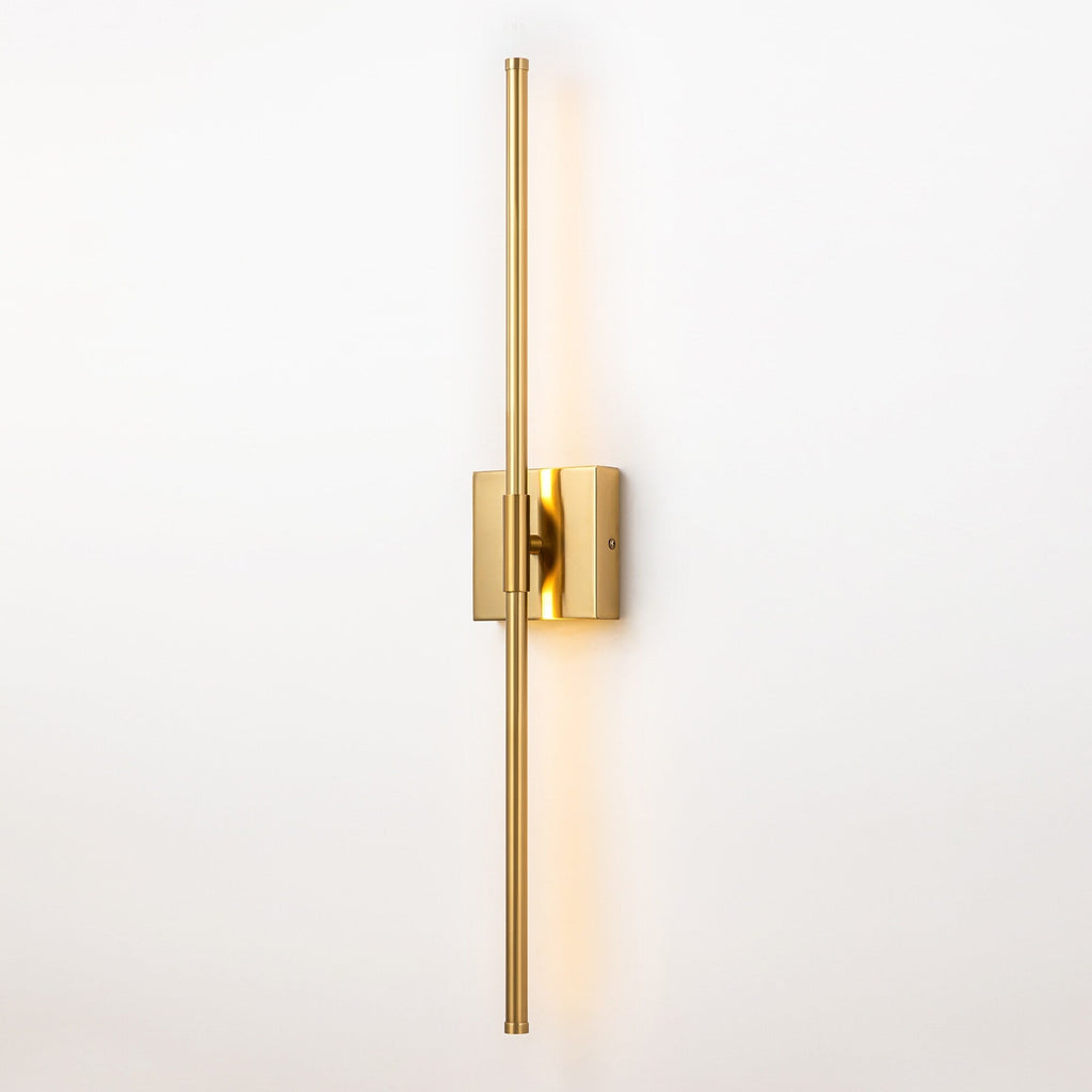 1-Light Black/ Gold/ Nickel Modern Long Linear Strip Wall Sconce Dimmable LED Bathroom Vanity Light