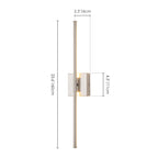 1-Light Black/ Gold/ Nickel Modern Long Linear Strip Wall Sconce Dimmable LED Bathroom Vanity Light