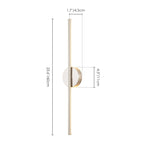 1-Light Black/ Gold/ Nickel Modern Long Linear Strip Wall Sconce Dimmable LED Bathroom Vanity Light