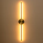 1-Light Black/ Gold/ Nickel Modern Long Linear Strip Wall Sconce Dimmable LED Bathroom Vanity Light