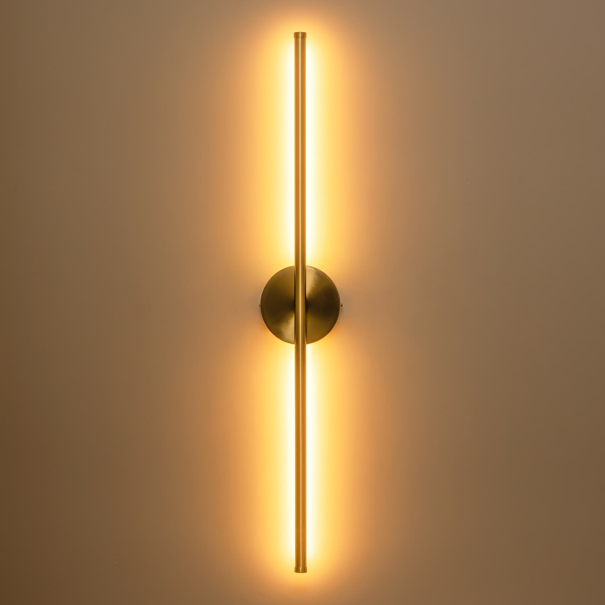 1-Light Black/ Gold/ Nickel Modern Long Linear Strip Wall Sconce Dimmable LED Bathroom Vanity Light