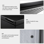 Congélateur coffre de 1,8 pi³ avec panier amovible, vidange par le bas, thermostat à 7 niveaux, conception autonome pour maison et appartement