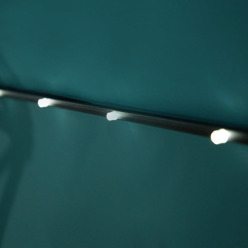 Parasol de terrasse éclairé à énergie solaire de 3 m avec pied