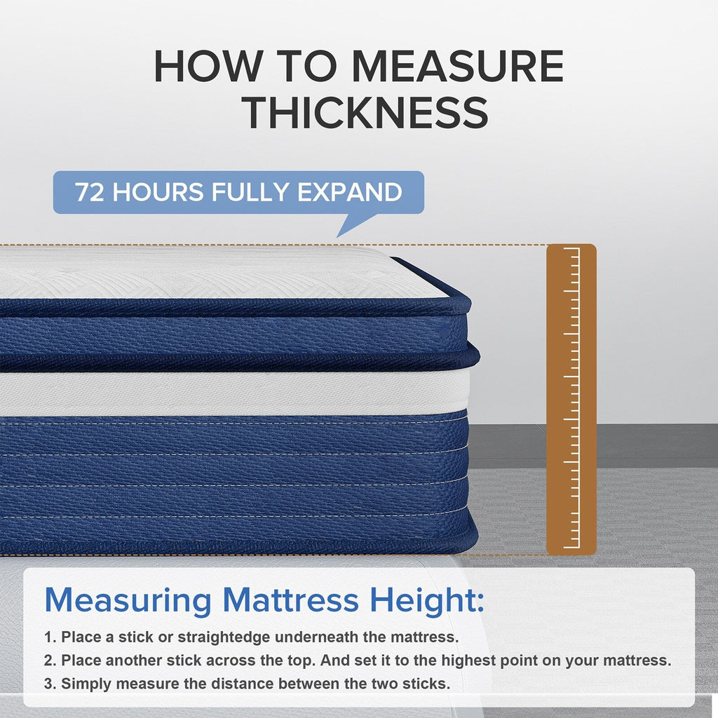 Matelas hybride à ressorts SweDrea de 25 cm, soulageant la pression et rafraîchissant, certifié CertiPUR-US, SGS et OEKO-TEX.