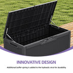 100 Gallon Outdoor Storage Waterproof Deck Box - N/A