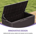 100 Gallon Outdoor Storage Waterproof Deck Box - N/A