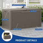 100 Gallon Outdoor Storage Waterproof Deck Box - N/A