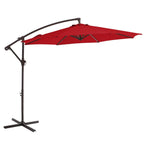 10ft Steel Crank Lift Hanging Offset Cantilever Umbrella