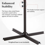 10ft Steel Crank Lift Hanging Offset Cantilever Umbrella