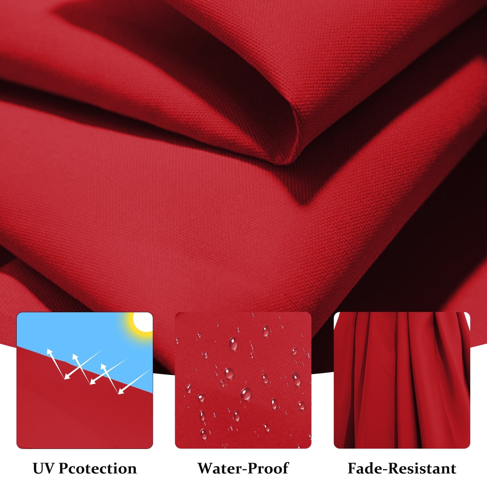 10ft Steel Crank Lift Hanging Offset Cantilever Umbrella