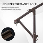 10ft Steel Crank Lift Hanging Offset Cantilever Umbrella