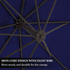 10ft Steel Crank Lift Hanging Offset Cantilever Umbrella