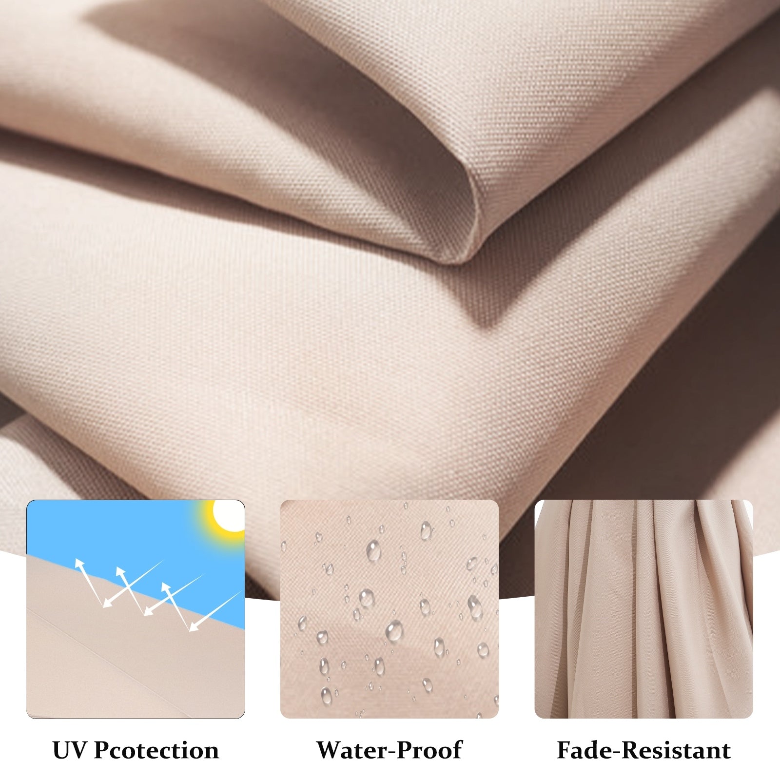 10ft Steel Crank Lift Hanging Offset Cantilever Umbrella