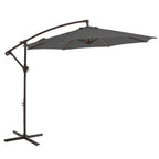 10ft Steel Crank Lift Hanging Offset Cantilever Umbrella