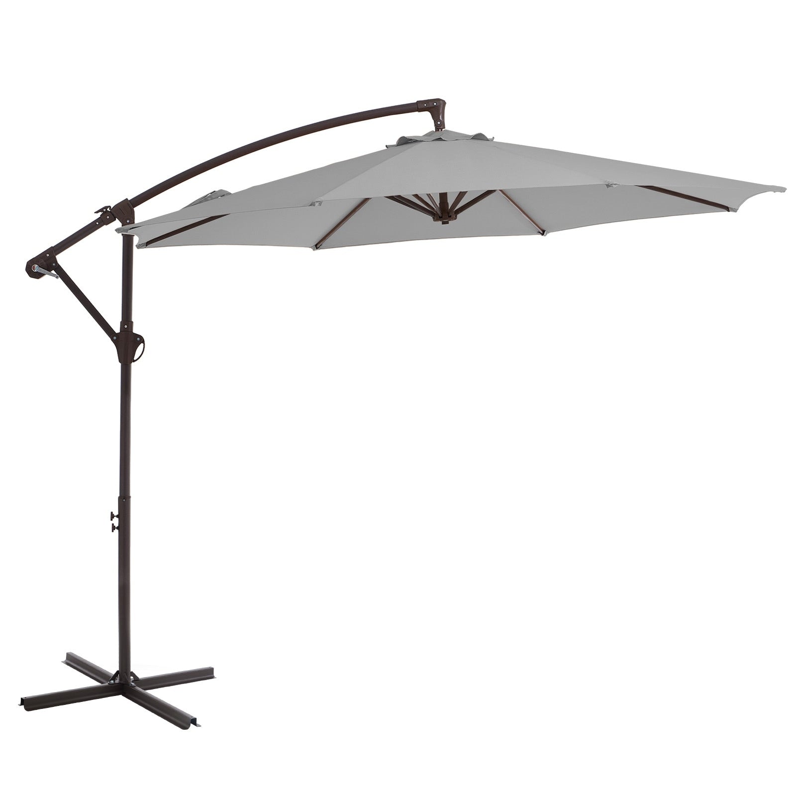 10ft Steel Crank Lift Hanging Offset Cantilever Umbrella