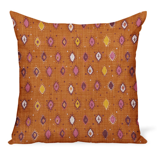 Coussin Oona orange/rose de Peter Dunham Textiles 